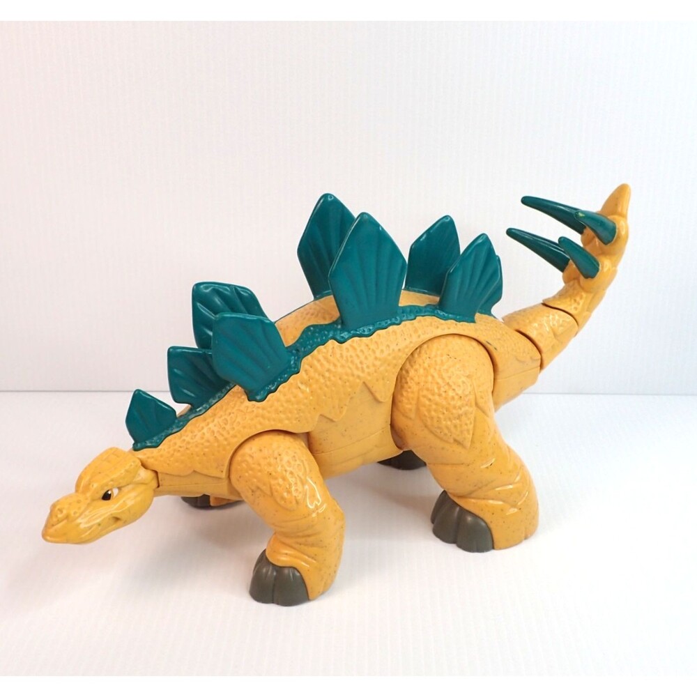 Fisher Price Stegosaurus Dinosaur Imaginext Toy 2011 Yellow Large 15"